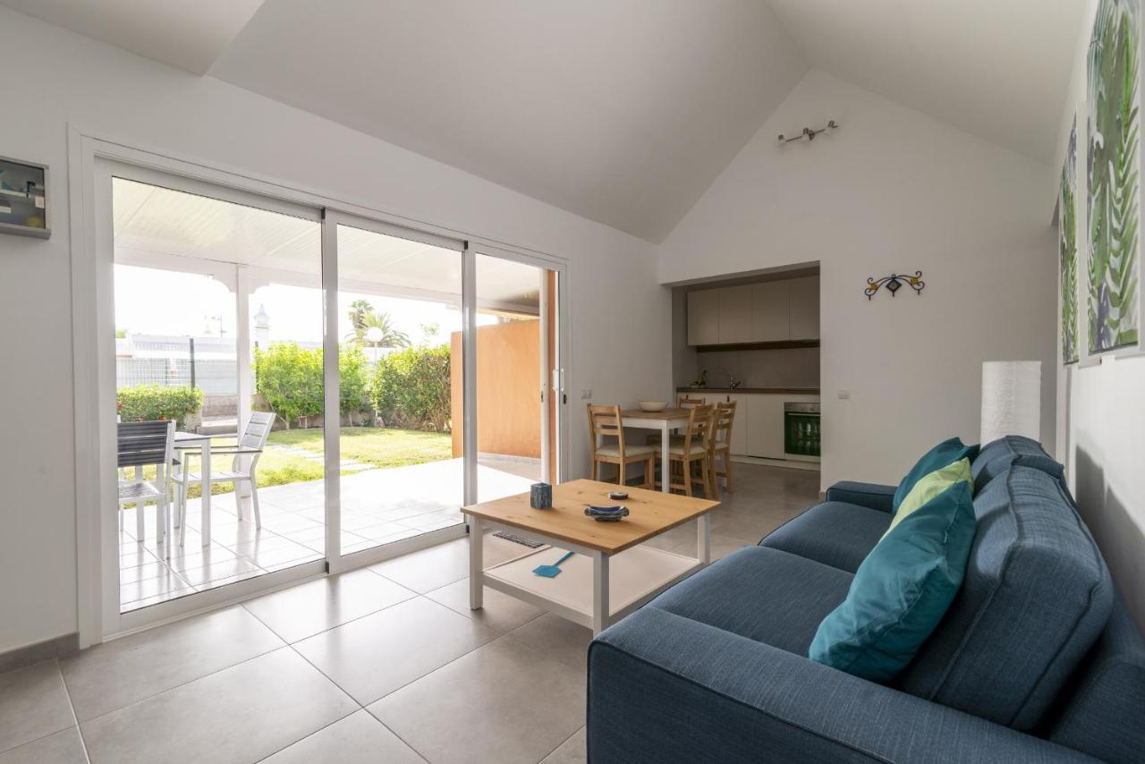 Los Melocotones Maspalomas private access garden pool Exterior foto