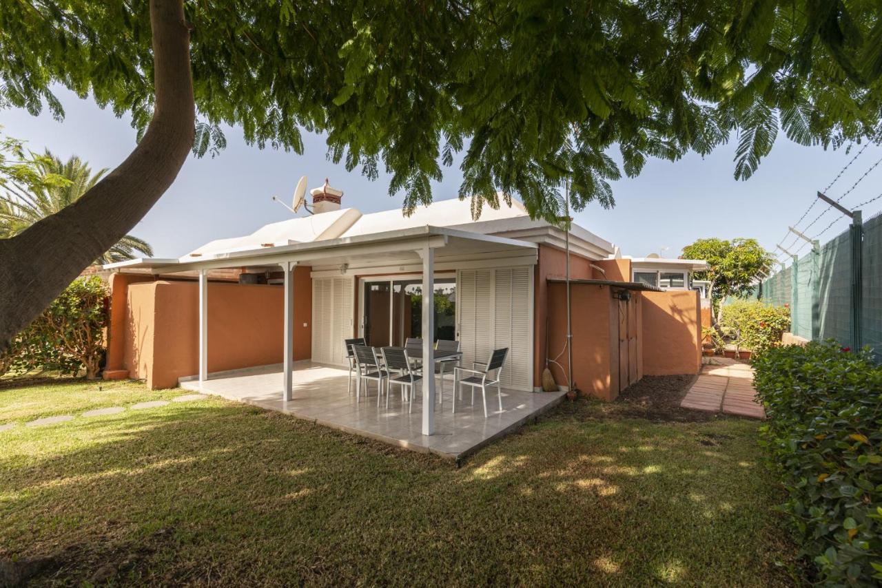 Los Melocotones Maspalomas private access garden pool Exterior foto