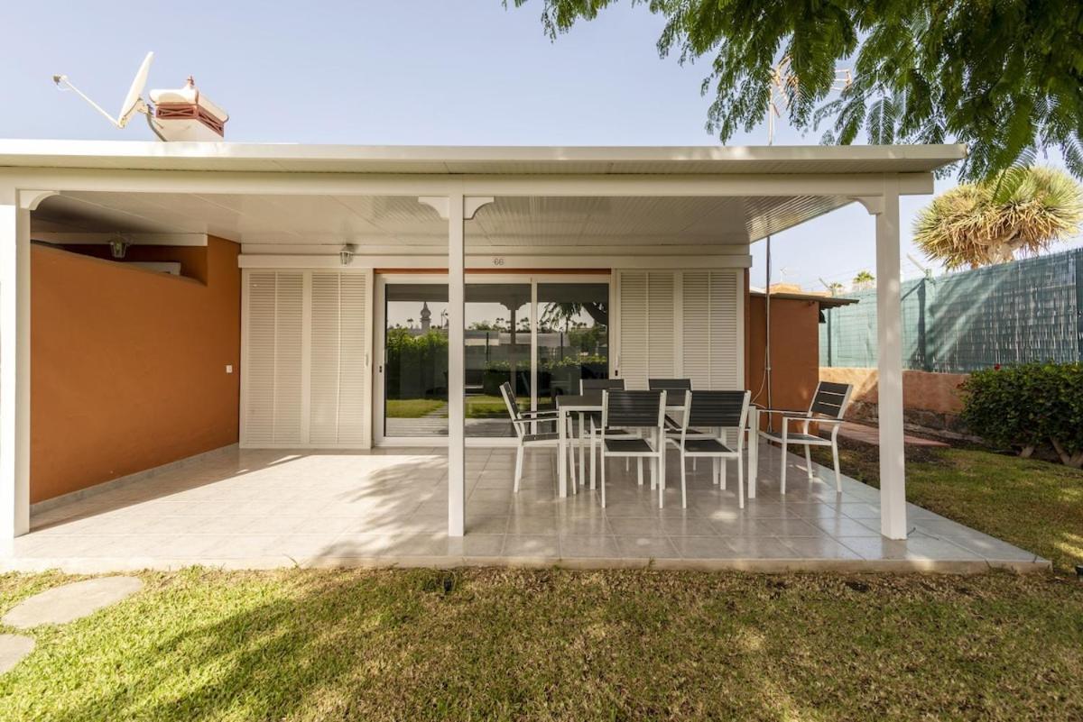 Los Melocotones Maspalomas private access garden pool Exterior foto