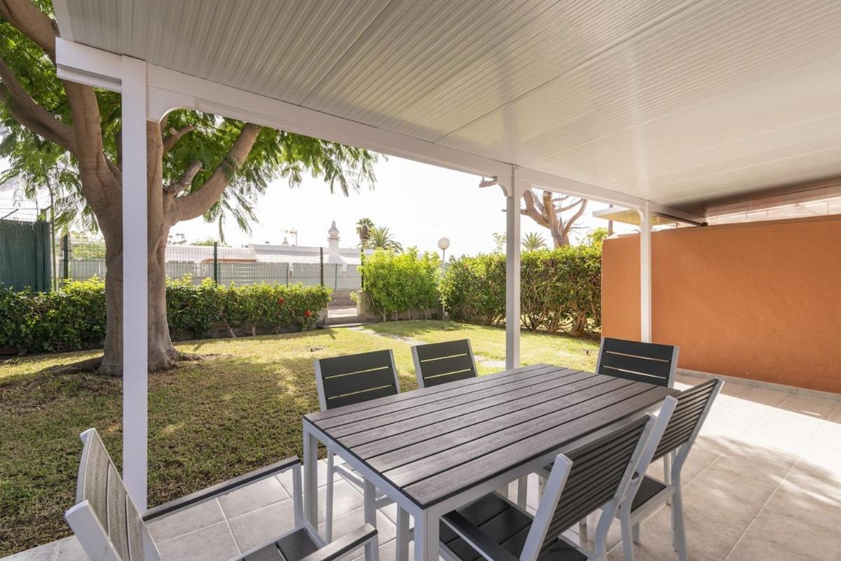 Los Melocotones Maspalomas private access garden pool Exterior foto