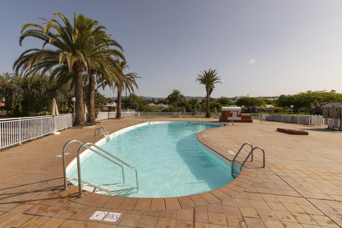 Los Melocotones Maspalomas private access garden pool Exterior foto