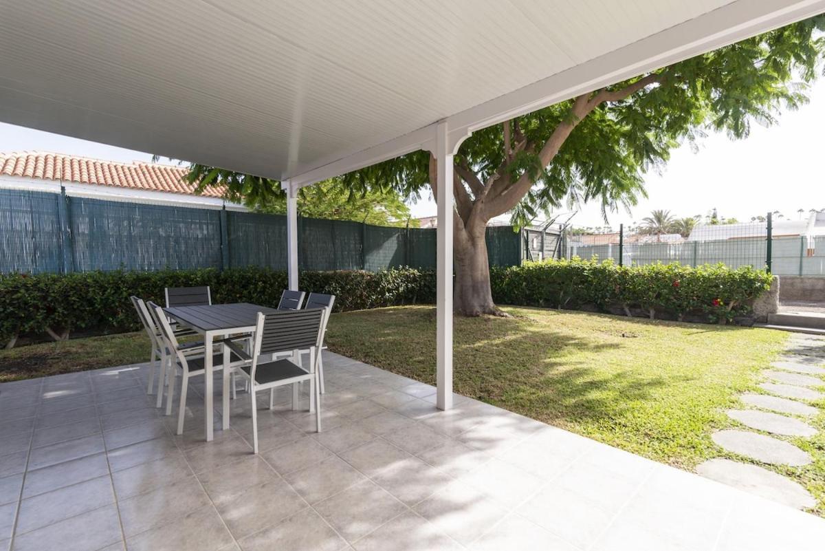Los Melocotones Maspalomas private access garden pool Exterior foto
