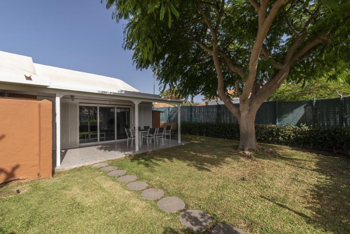 Los Melocotones Maspalomas private access garden pool Exterior foto