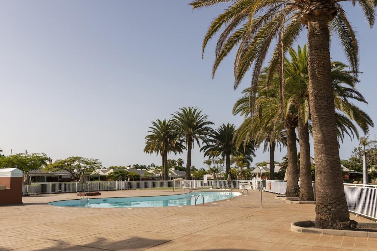 Los Melocotones Maspalomas private access garden pool Exterior foto