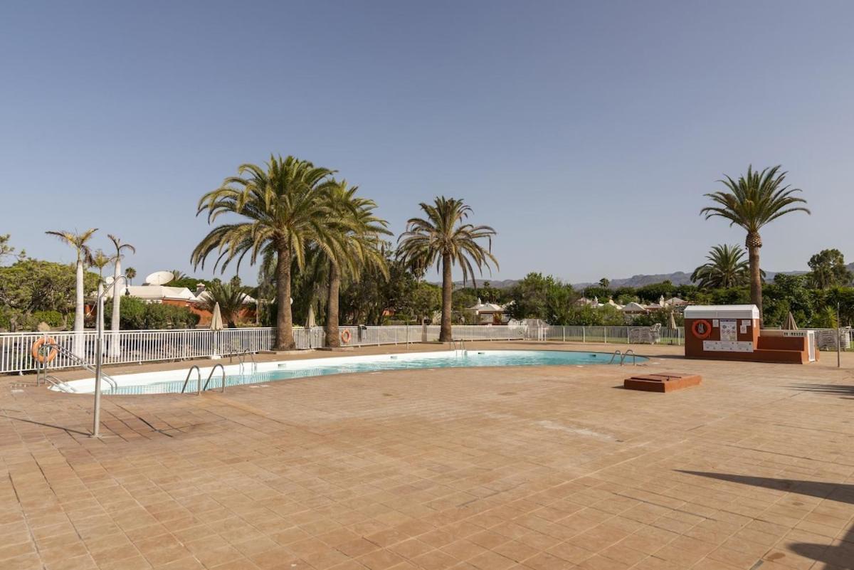 Los Melocotones Maspalomas private access garden pool Exterior foto